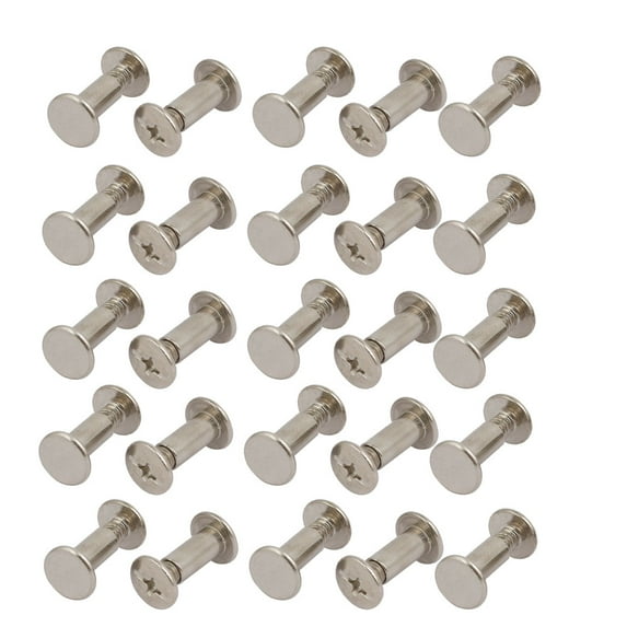 Unique Bargains M4x10mm Female Thread Carbon Steel Cupboard Cross Head Screw Post 25pcs