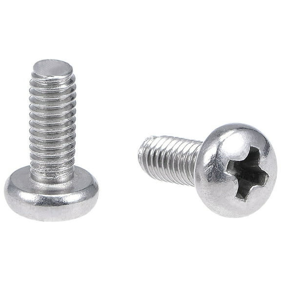 Unique Bargains M4x10mm Machine Screws Pan Phillips Cross Head Screw Fasteners Bolts 60Pcs