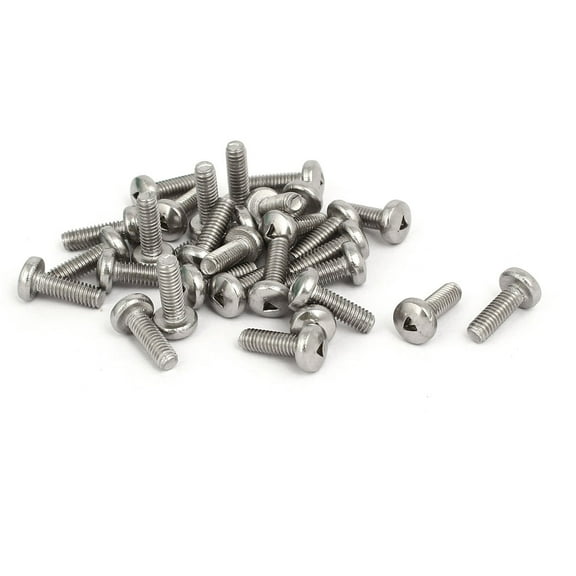 Unique Bargains M4x12mm 304 Stainless Steel Triangle Scoket Pan Head Tamper Proof Screws 30pcs