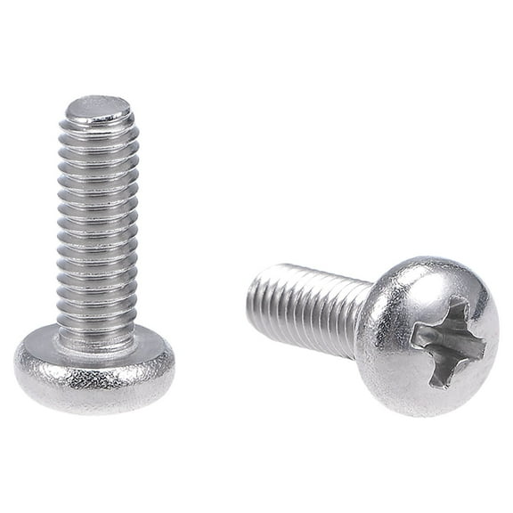 Unique Bargains M4x12mm Machine Screws Pan Phillips Cross Head Screw Fasteners Bolts 30Pcs