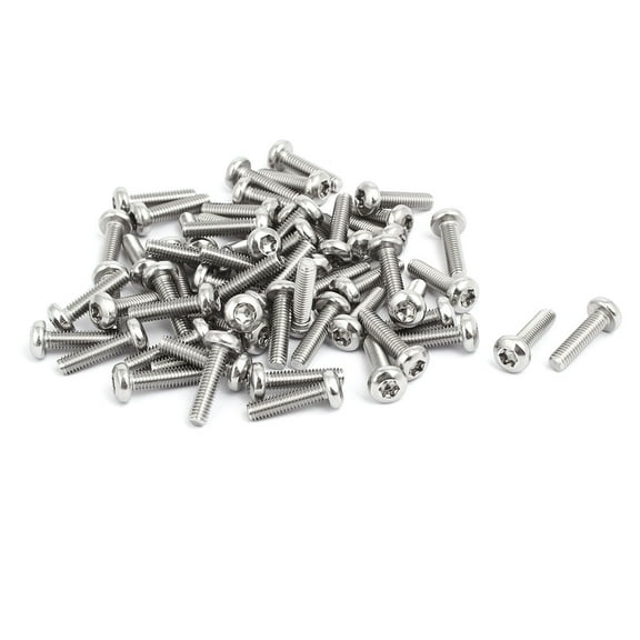 Unique Bargains M4x16mm 304 Stainless Steel Button Head Torx Screws Fasteners 60pcs