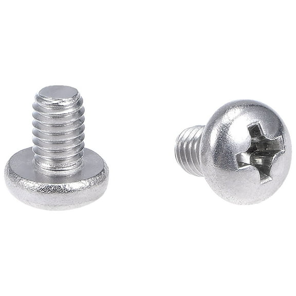 Unique Bargains M4x6mm Machine Screws Pan Phillips Cross Head Screw Fasteners Bolts 20Pcs