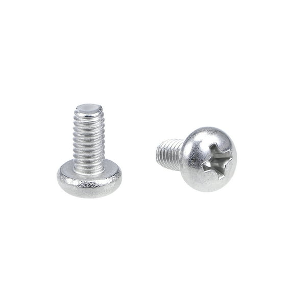 Unique Bargains M4x8mm Machine Screws Pan Phillips Cross Head Screw Fasteners Bolts 30Pcs