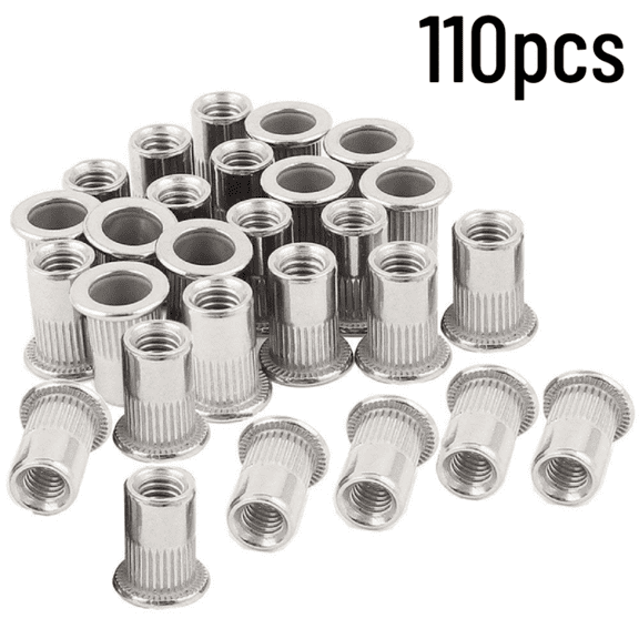 Unique Bargains M5 M6 M8 304 Stainless Steel Stripe Blind Rivet Nut Insert 110Pcs