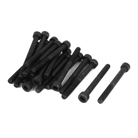 Unique Bargains M5 x 50mm 12.9 Alloy Steel Hex Socket Head Cap Screws Bolts Black 20pcs