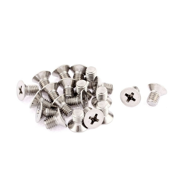 Unique Bargains M5 x 8mm Phillips Flat Head Countersunk Bolts Machine Screws (20- Pack)