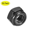 thumbnail image 1 of Unique Bargains M5x0.8mm Hex Lock Nuts Carbon Steel Nylon Insert Self-Lock nuts, 50Pcs Black, 1 of 5