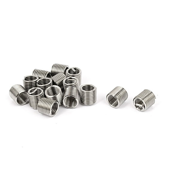 Unique Bargains M5x0.8x2D Type Free Running Wire Thread Repair Insert 15Pcs
