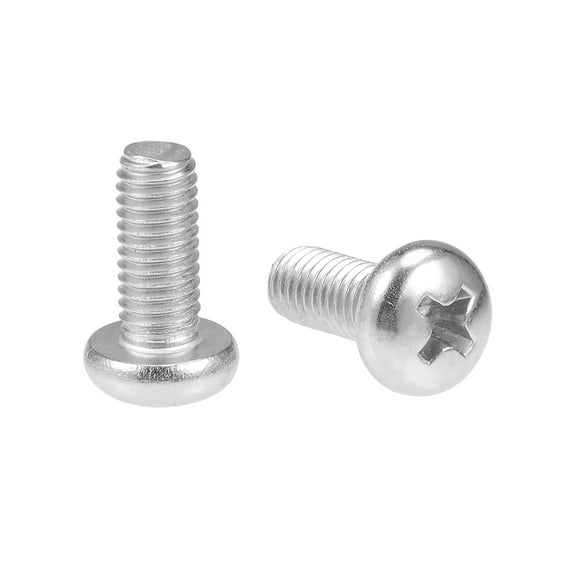 Unique Bargains M5x12mm Machine Screws Pan Phillips Cross Head Screw Bolts 30Pcs