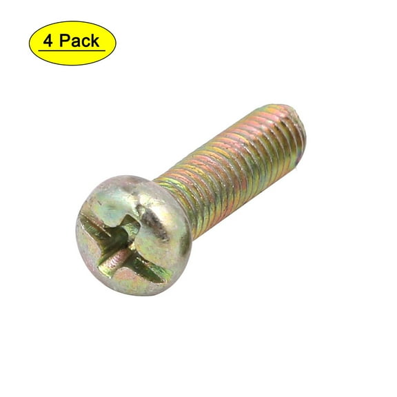 Unique Bargains M5x17mm Metal Head Left Hand Thread Screw for Cutting Machine (4-pack)