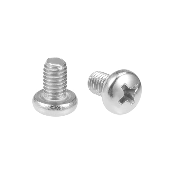 Unique Bargains M5x8mm Machine Screws Phillips Cross Pan Head Screw Fasteners Bolts 50Pcs