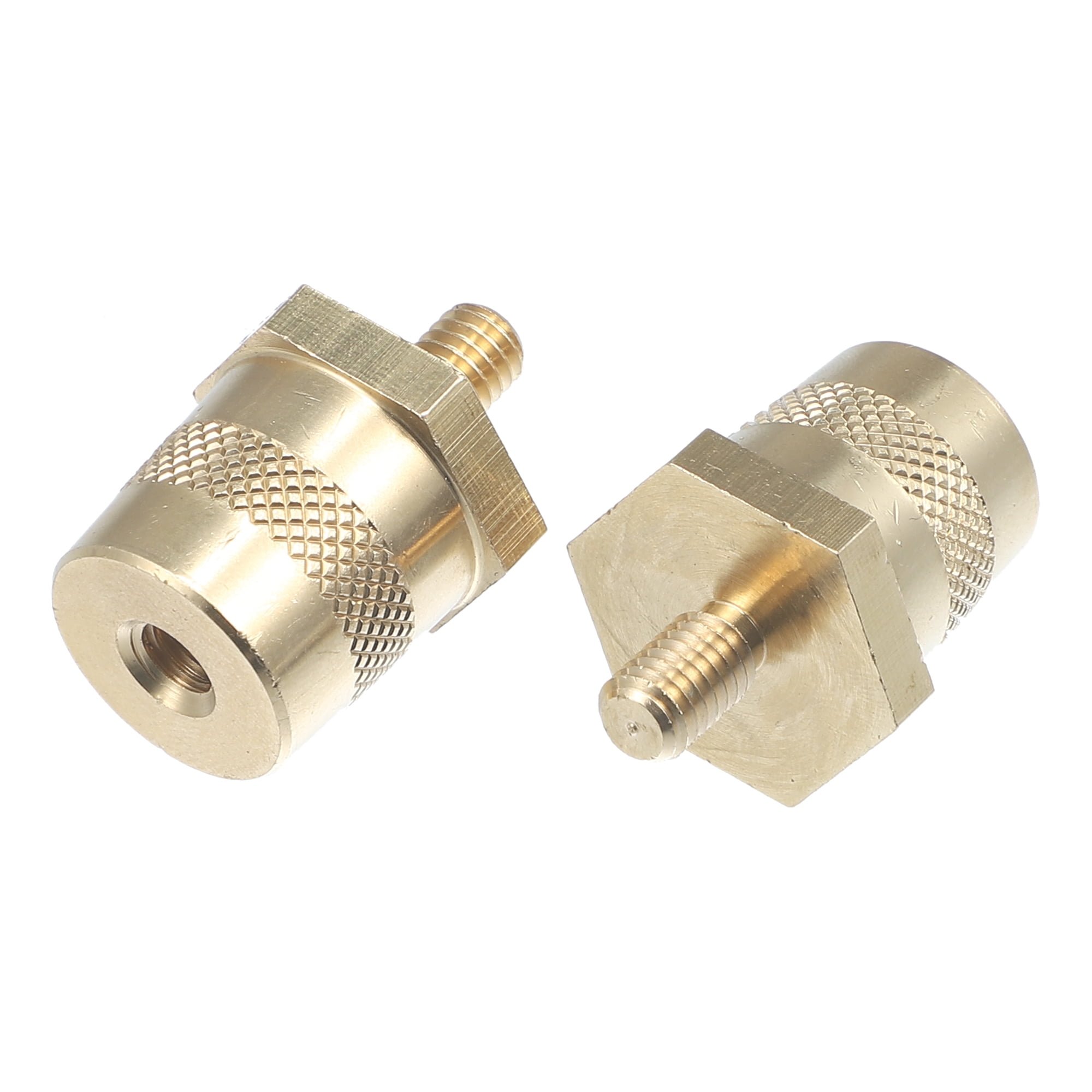 Unique Bargains M6 Battery Terminal Connector Brass Tone Post Adapter Stud Extender