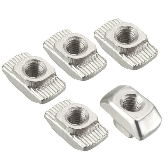 Unique Bargains M6 Sliding T Slot Nuts for 4545 Series Aluminum Extrusion Profile 10 Pcs