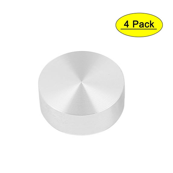 Unique Bargains M6 Thread 20mm Diameter Round Shape Aluminum Disc Hardware for Glass Table 4pcs