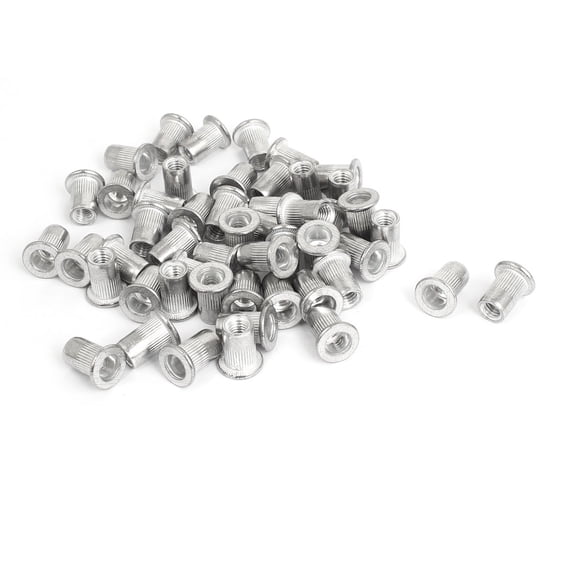 Unique Bargains M6 Thread Aluminum Rivet Nut Insert 50Pcs
