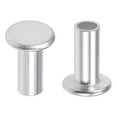 thumbnail image 1 of Unique Bargains M6 x 0.55" Flat Head Semi-Tubular Rivets Aluminum  Silver Tone 100 Pcs, 1 of 3