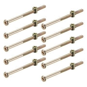 Unique Bargains M6 x 100mm Bolts Nut Set Socket Screw with Barrel Nuts Phillips-Slotted 20Sets