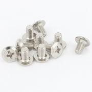 Unique Bargains M6 x 10mm Threaded Flat Head Countersunk Bolts Machine Screws 10 Pack