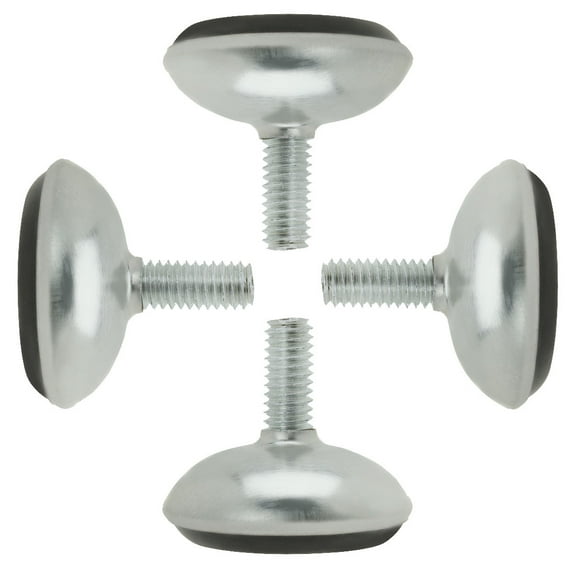 Unique Bargains M6 x 15 x 30mm Furniture Glide Leveling Feet Floor Protector for Stool Leg 4Pcs
