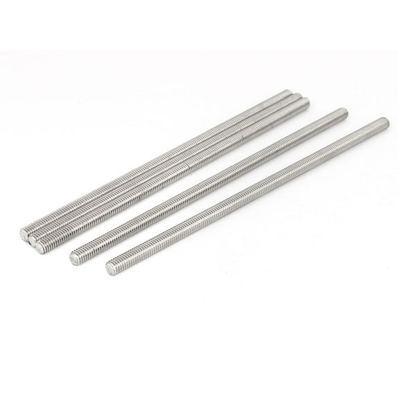 Unique Bargains M6 x 160mm 304 Stainless Steel Fully Threaded Rod Bar Studs Hardware 5Pcs