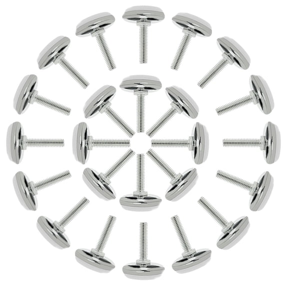 Unique Bargains M6 x 25 x 30mm Furniture Leveling Feet Adjustable Leveler for Cabinet Leg 24Pcs