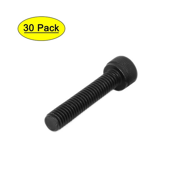 Unique Bargains M6 x 30mm Alloy Steel Internal Hex Drive Socket Cap Head Screw DIN912 30Pcs