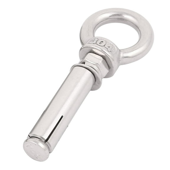 Unique Bargains M6 x 50mm 304 Stainless Steel Wire Rope Expansion Shield Anchor Eye Bolt