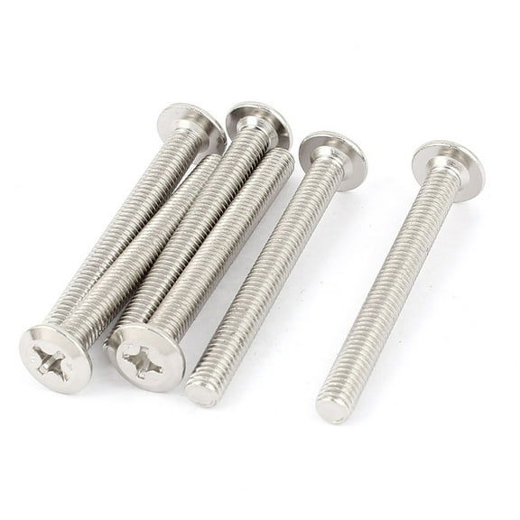 Unique Bargains M6 x 55mm Male Thread Flat Head Countersunk Bolts Machine Screws (6-pack)