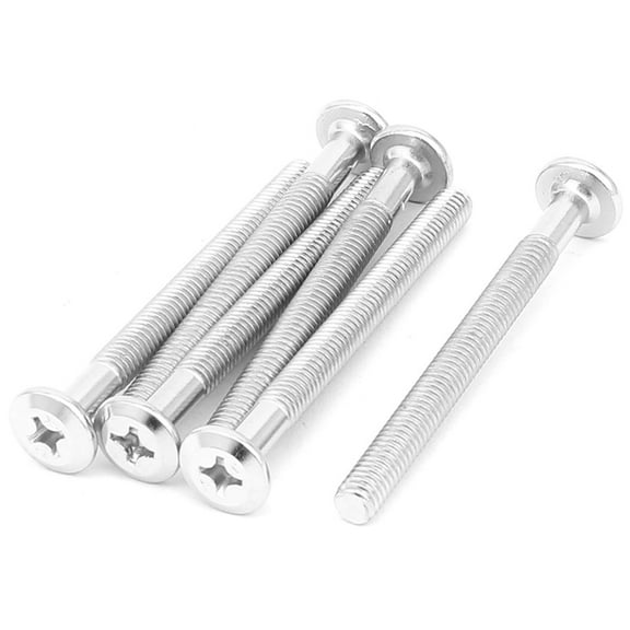Unique Bargains M6 x 65mm Male Thread Phillips Flat Head Countersunk Bolt Machine Screw (6- Pack)