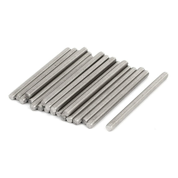 Unique Bargains M6 x 80mm 304 Stainless Steel Fully Threaded Rod Bar Studs Hardware 20Pcs