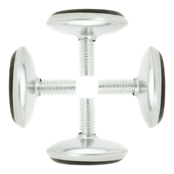 Unique Bargains M6x15x30mm Furniture Glide Leveling Feet Floor Protector for Table Sofa Leg 4Pcs