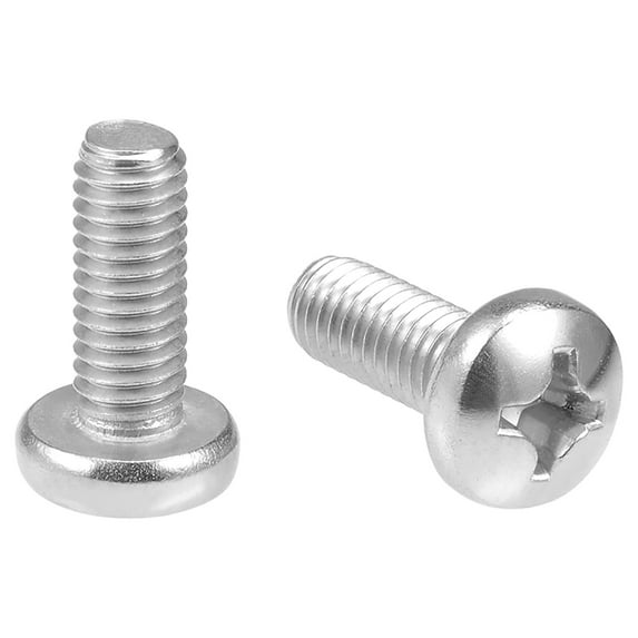 Unique Bargains M6x16mm Machine Screws Pan Phillips Cross Head Screw Bolts 10Pcs