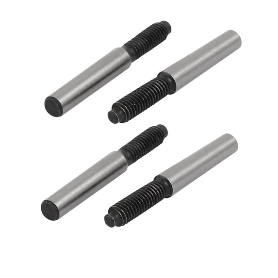 Unique Bargains M6x21mmx50mm 45# Carbon Steel External Thread Metric Taper Pin Fasteners 4pcs