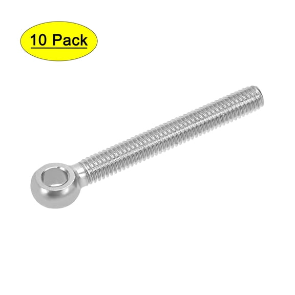 Unique Bargains M6x50mm 304 Stainless Steel Machine Shoulder Lift Eye Bolt Rigging 10pcs