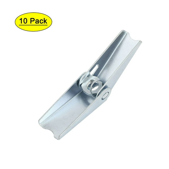 Unique Bargains M8 Dia Female Thread Spring Loaded Hollow Wall Toggle Wing Nut 10Pcs