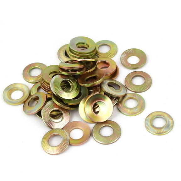 Unique Bargains M8 Metal Industrial Serrated Lock Conical Spring Washer 50 Pcs