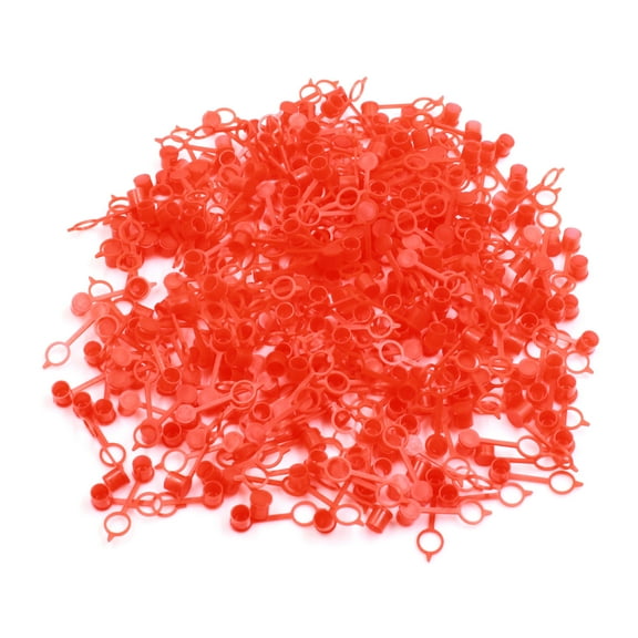 Unique Bargains M8 Red Plastic Nipple Grease Fitting Dust Cap Bleeder Screw Cover for Car 300pcs