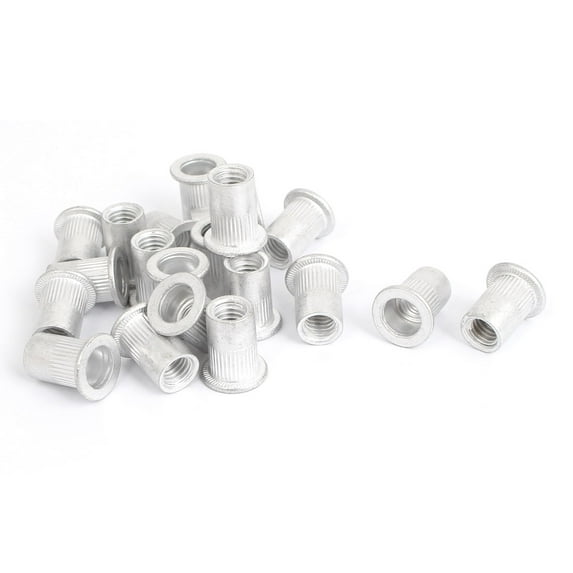 Unique Bargains M8 Thread Aluminum Rivet Nut Insert 20Pcs