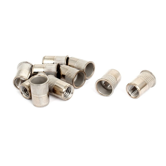 Unique Bargains M8 Thread Stainless Steel Rivet Nut Insert 10Pcs