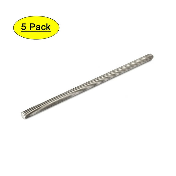 Unique Bargains M8 x 180mm 304 Stainless Steel Fully Threaded Rods Fasteners Silver Tone 5Pcs
