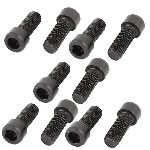 Unique Bargains M8 x 20 Alloy Steel Hex Bolt Socket Head Cap Machine Screws Black (10-pack)