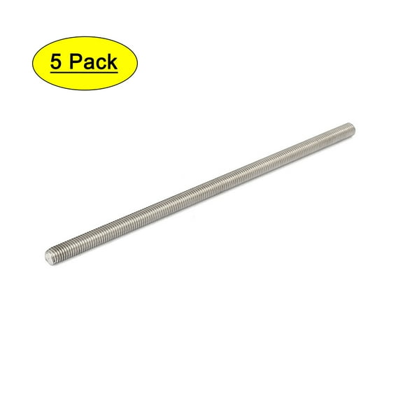 Unique Bargains M8 x 200mm 304 Stainless Steel Fully Threaded Rods Fasteners Silver Tone 5 Pcs