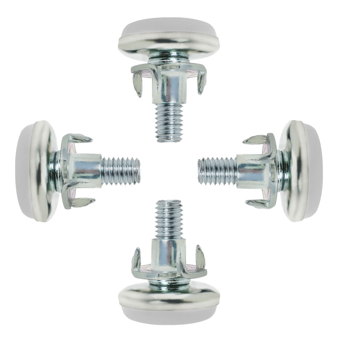 Unique Bargains M8 x 25 x 28mm Leveling Feet Adjustable Leveler with Tnuts for Leg 4pcs