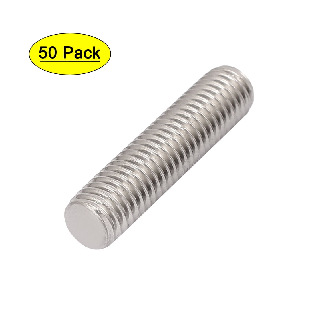Unique Bargains M8 x 35mm 1.25mm Pitch 304 Stainless Steel Fully Threaded Rods Bar Studs 50Pcs