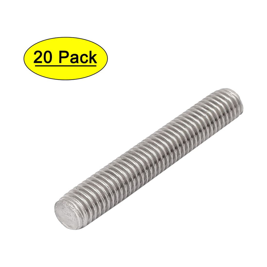 Unique Bargains M8 x 50mm Stainless Steel Threaded Rod (20-pack) 