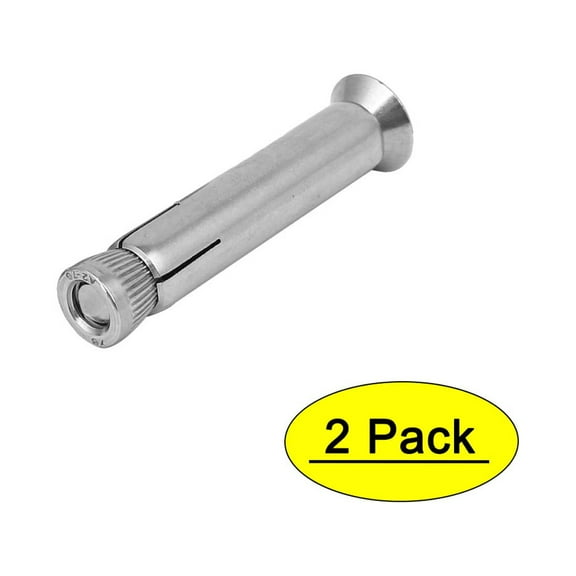 Unique Bargains M8 x 60mm 304 Stainless Steel Hex Socket Countersunk Head Sleeve 2Pcs
