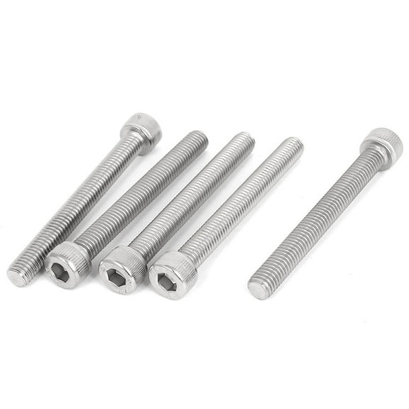 Unique Bargains M8 x 63mm 1.25mm Pitch Stainless Steel Hexagon Socket Head Cap Screws 5 Pcs