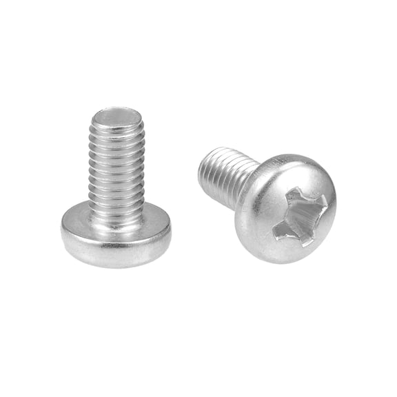 Unique Bargains M8x16mm Machine Screws Pan Phillips Cross Head Screw Bolts 10Pcs