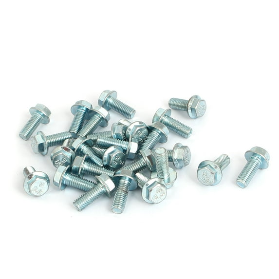 Unique Bargains M8x20mm Grade 8.8 Metric Hex Flange Screws Bolts 25pcs