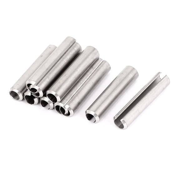 Unique Bargains M8x40mm 304 Stainless Steel Split Spring Roll Dowel Pins Fasteners 10Pcs